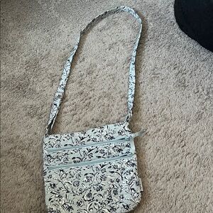 Vera Bradley Floral Crossbody Bag - Black and White